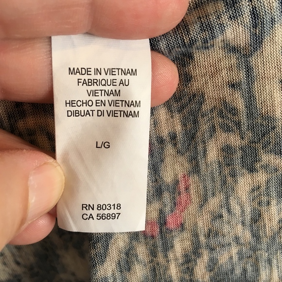 Lucky Brand boho tunic knit blouse size L - Picture 5 of 7